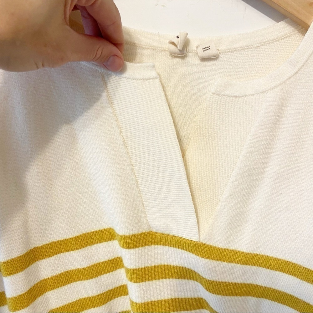 Moth - Anthropologie | Stripped Rayon Blend Cropped Sweater Size Small - Picture 6 of 9